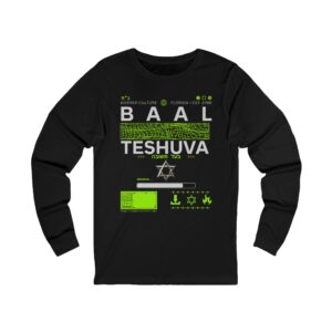 Baal Teshuva Tech Retro Nostalgic Jewish Streetwear Long Sleeve Tee